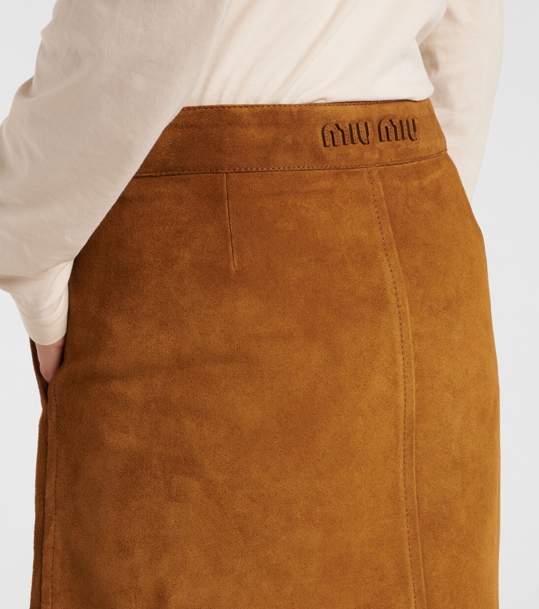 Suede miniskirt | Miu Miu