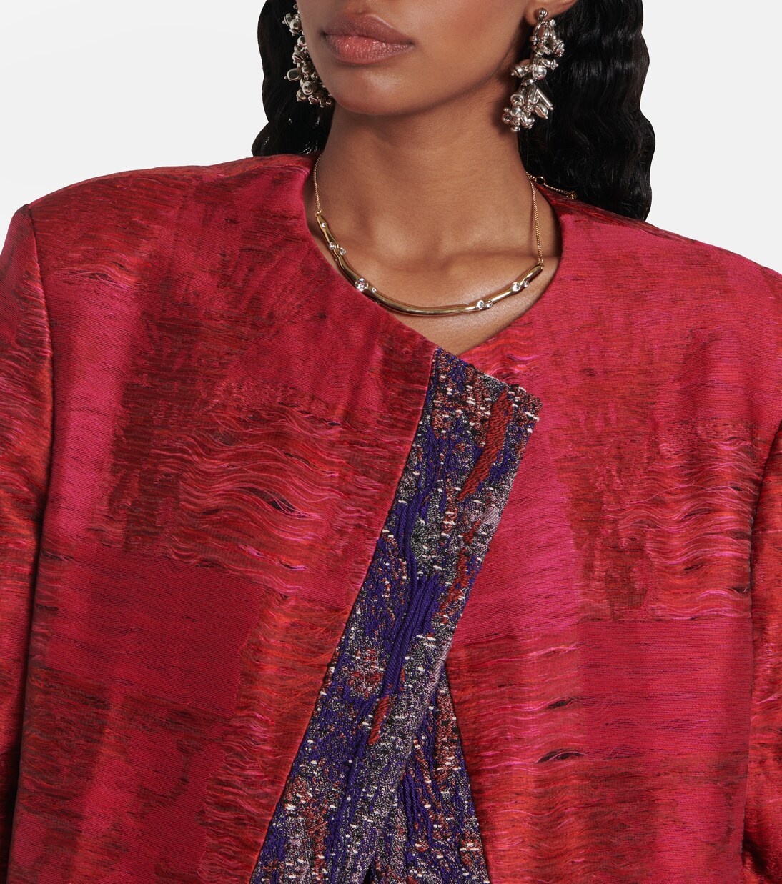 Manteau en jacquard de coton mélangé | Dries Van Noten