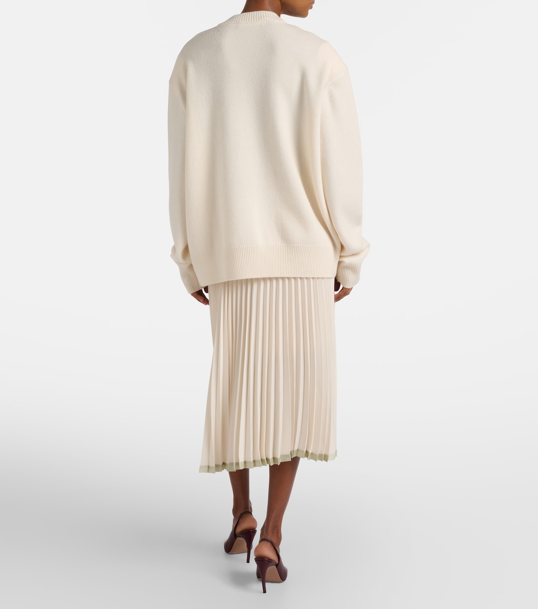 Falda midi a capas plisada | Vince