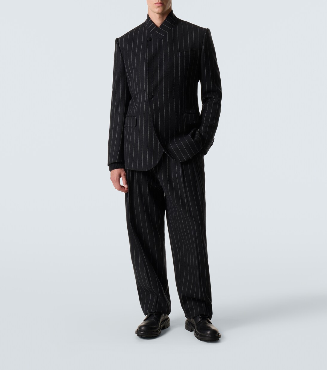 Pinstripe wool-blend suit pants | Dolce&Gabbana