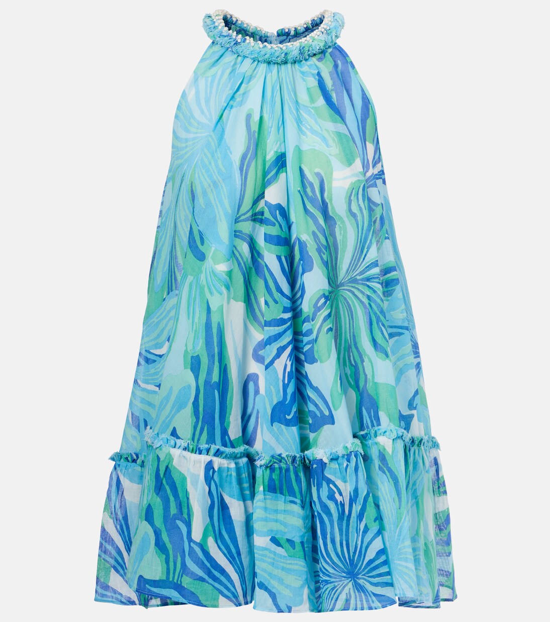 Robe Cleo imprimée en coton | Poupette St Barth