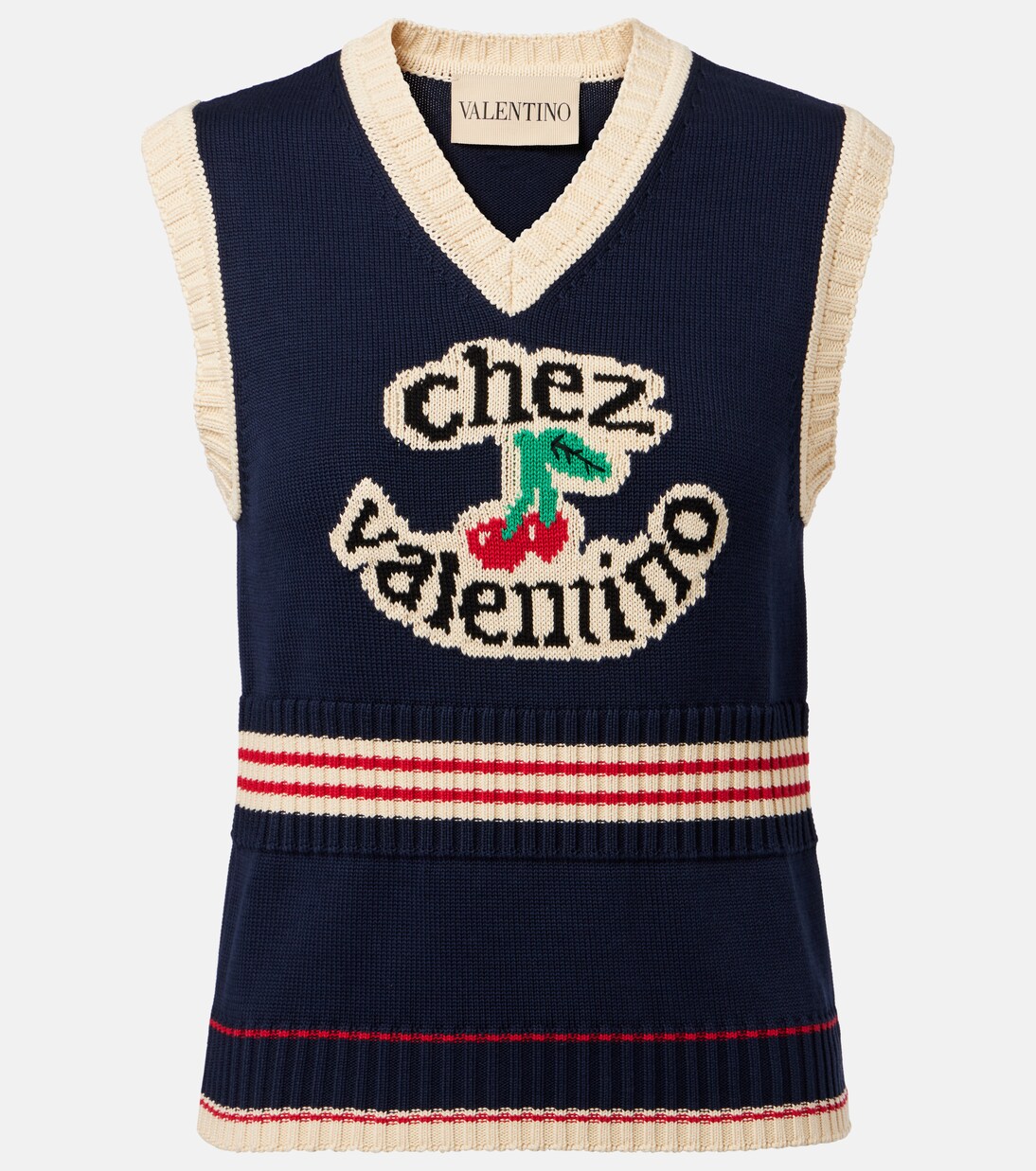 Chez Valentino cotton sweater vest | Valentino