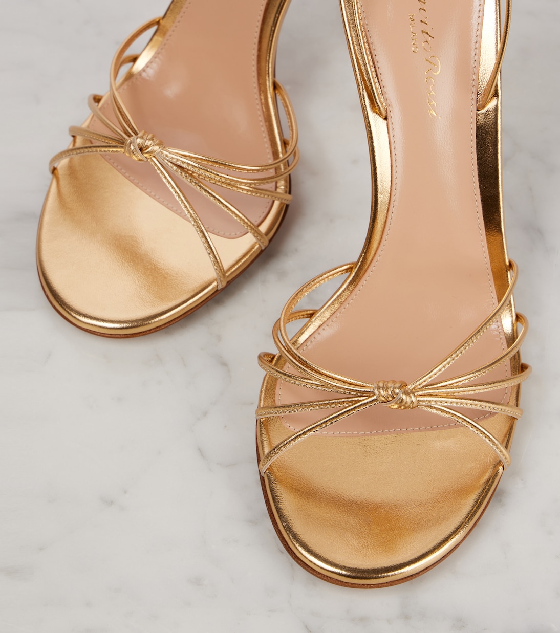 105 metallic leather sandals | Gianvito Rossi