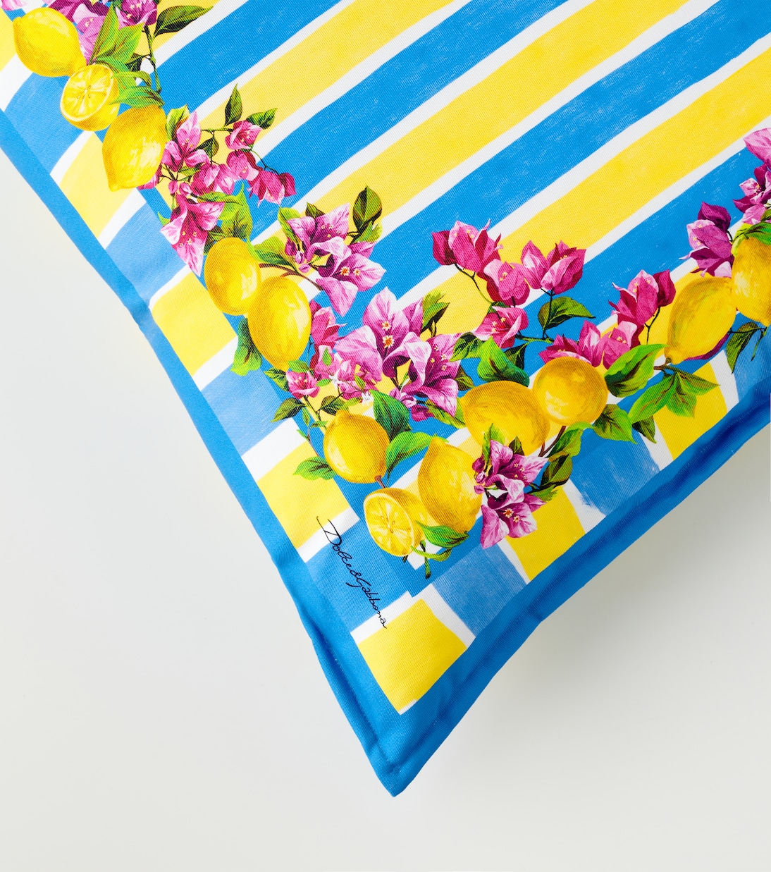 Taormina striped cotton cushion | Dolce&Gabbana Casa