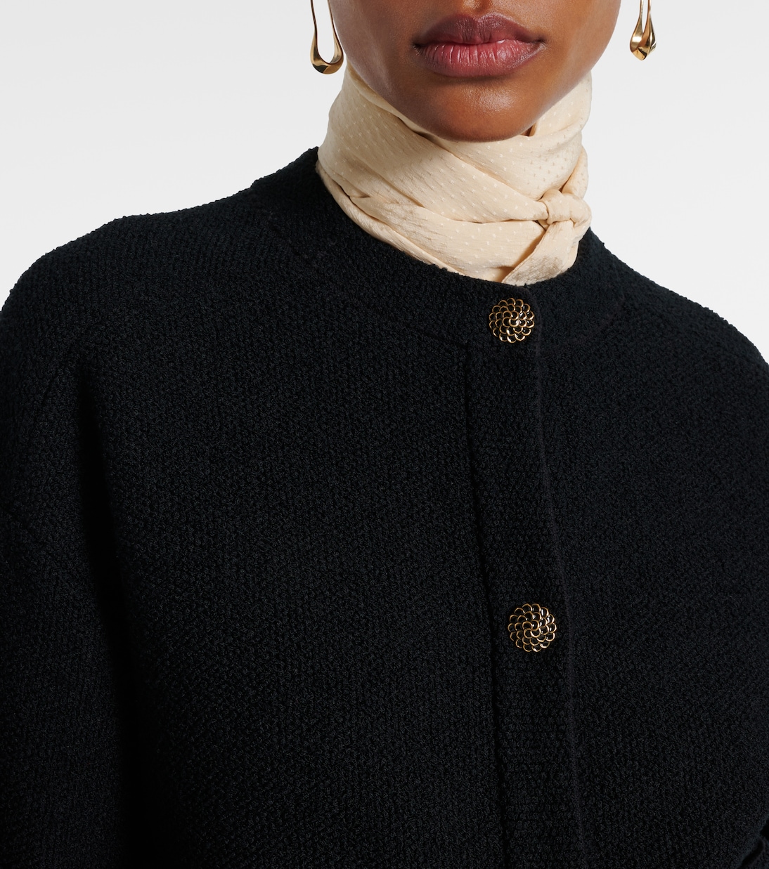 Cardigan cropped in cotone e seta | Loro Piana