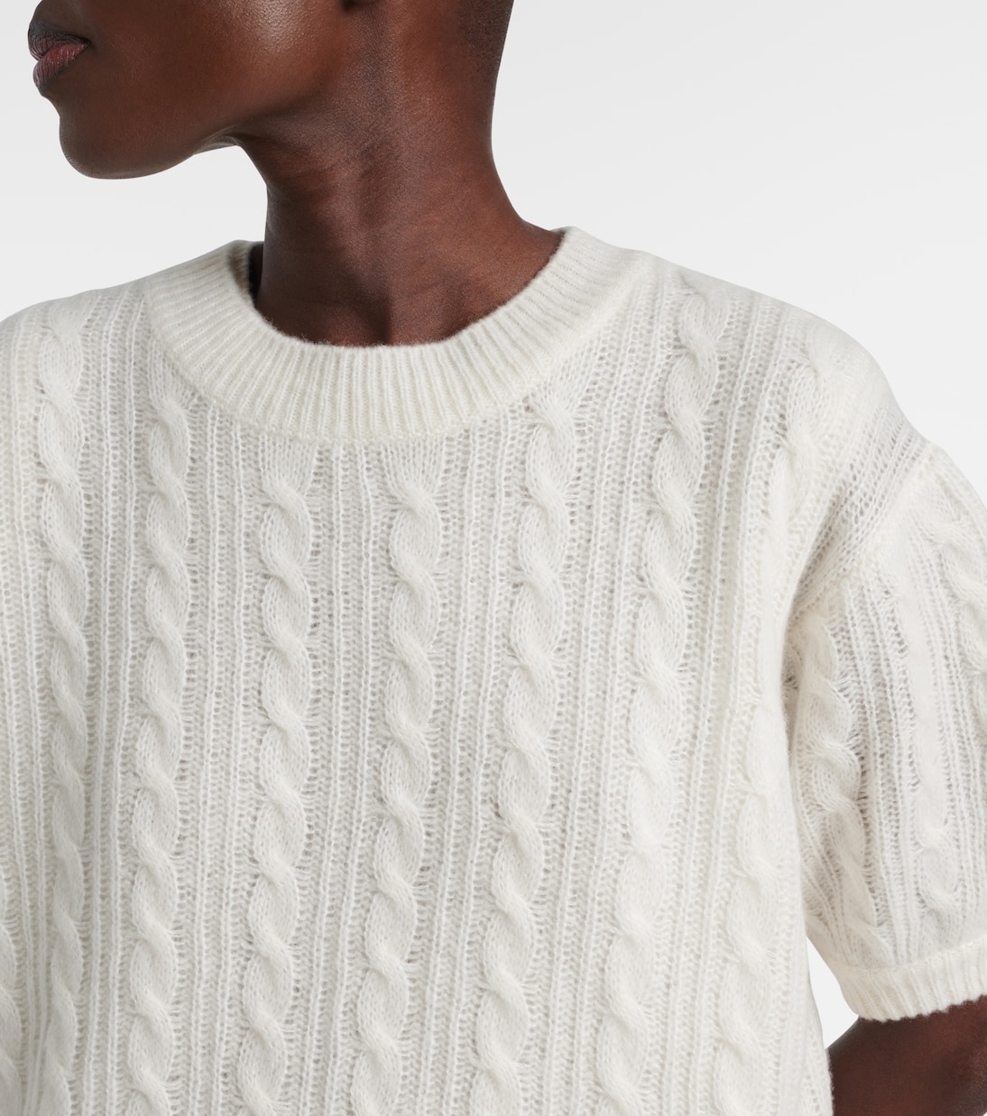 Kenzie cable-knit cashmere and silk sweater | Lisa Yang