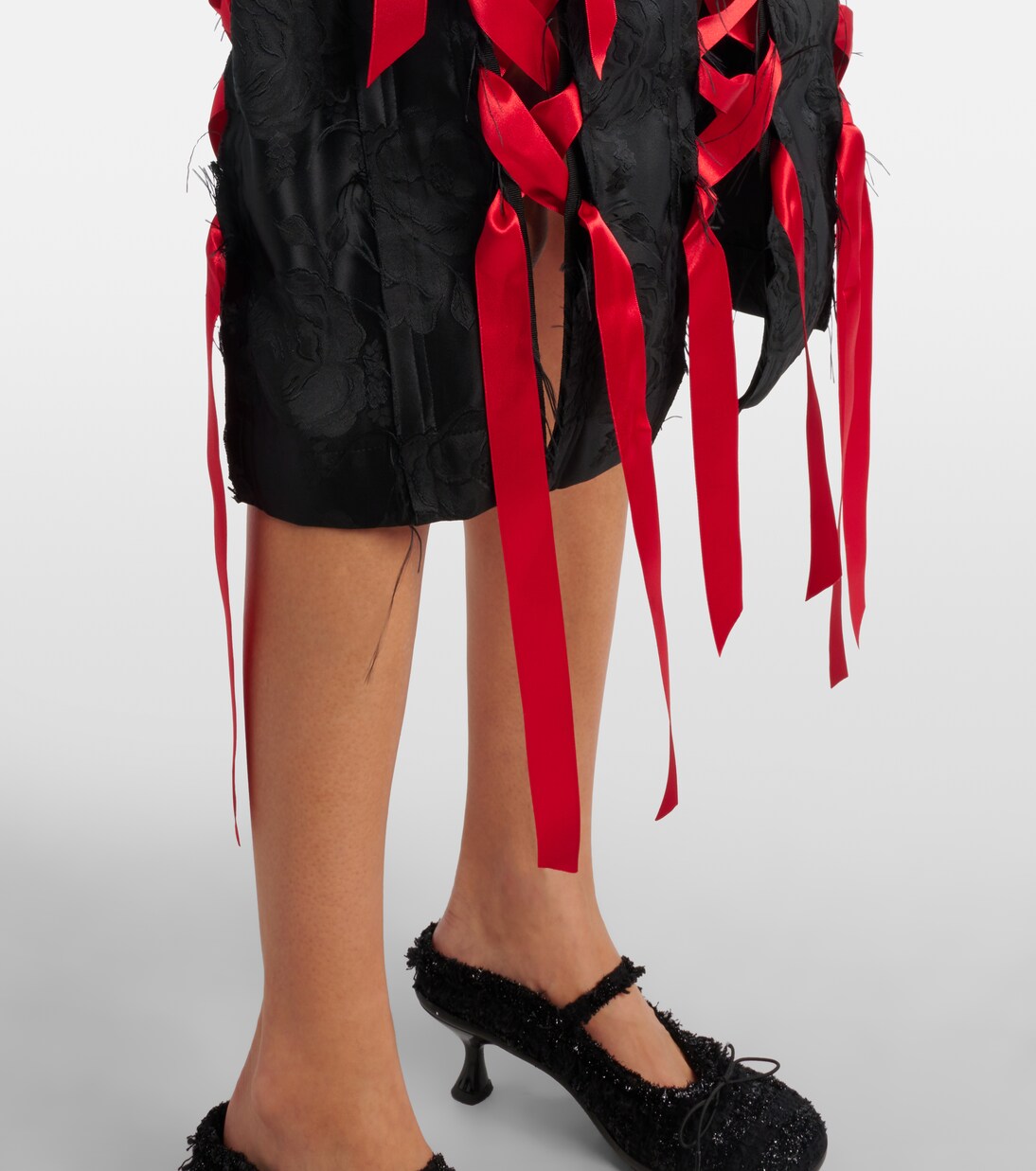 Robe midi en brocart et satin | Simone Rocha