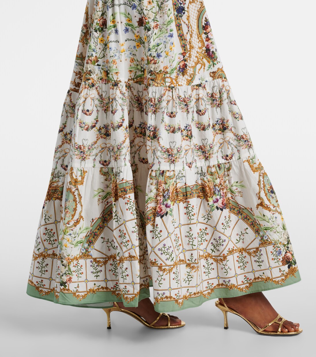 Robe longue en coton à fleurs  | Camilla