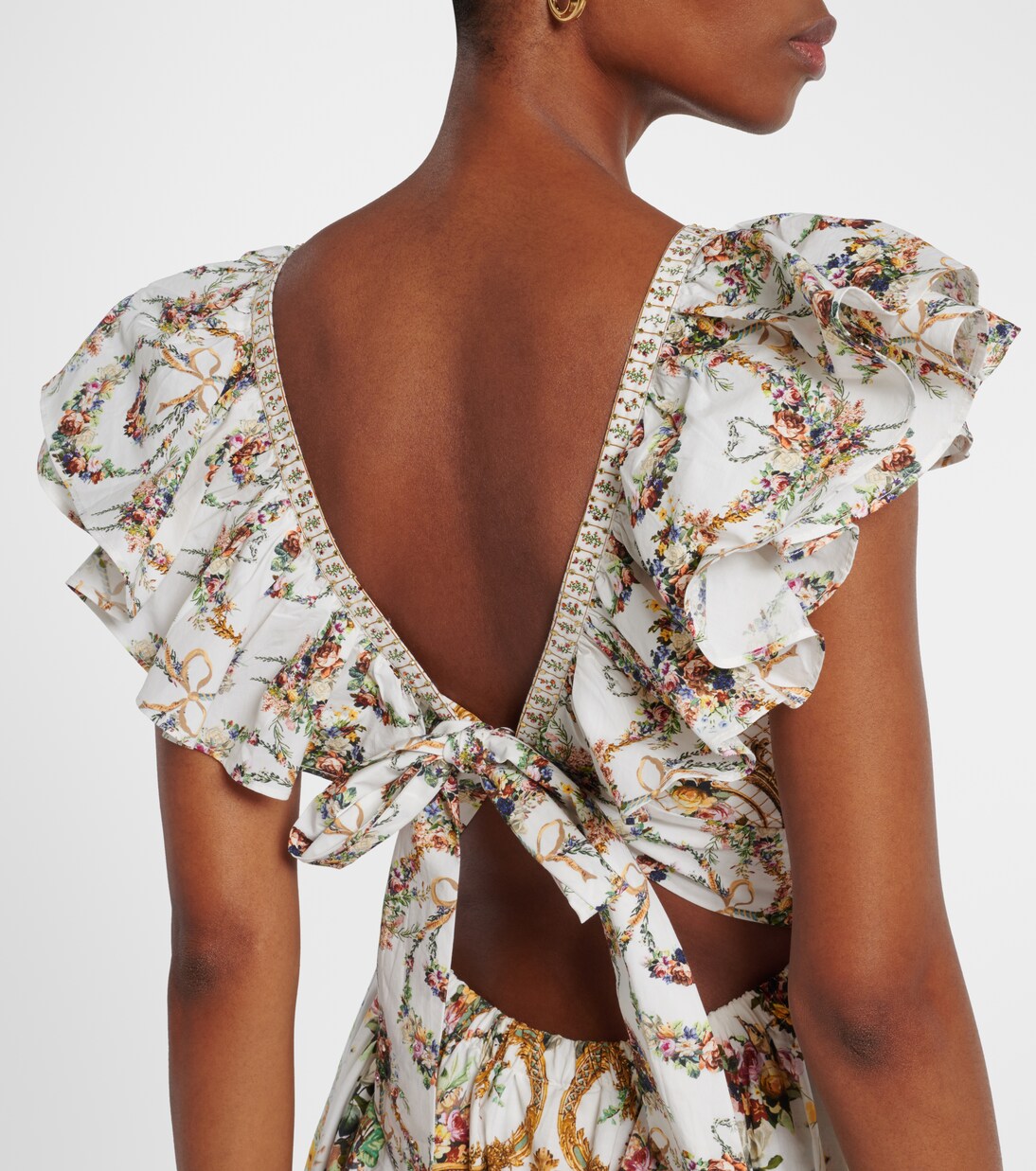 Robe longue en coton à fleurs  | Camilla