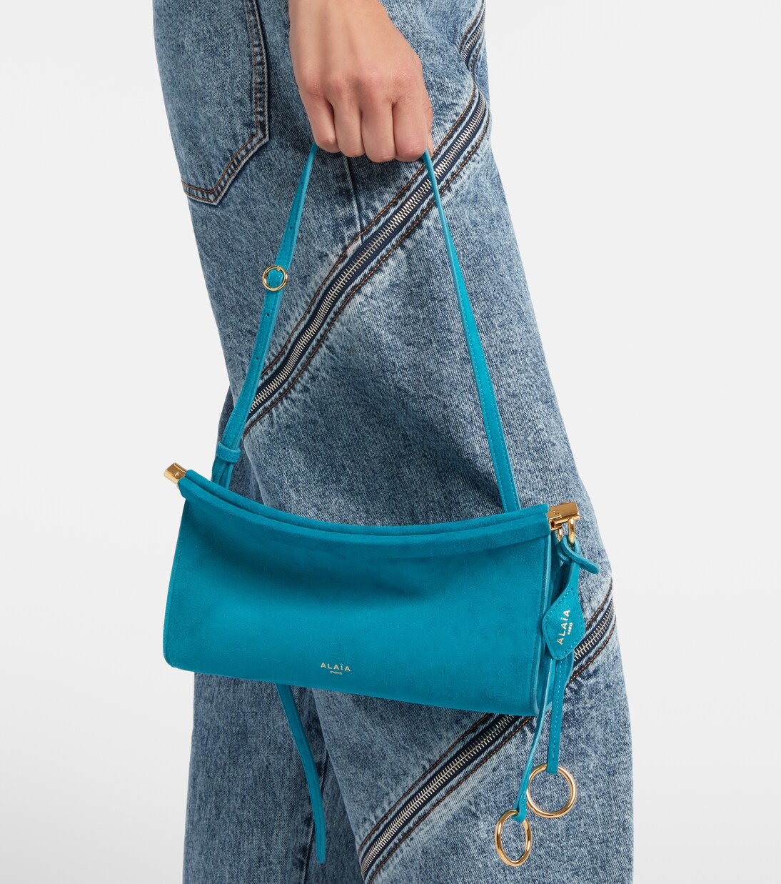 Borsa a spalla Le Click Small in suede | Alaïa