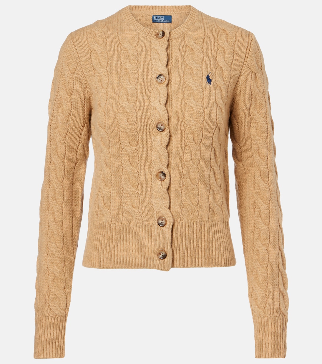 Cable-knit wool and cashmere cardigan | Polo Ralph Lauren