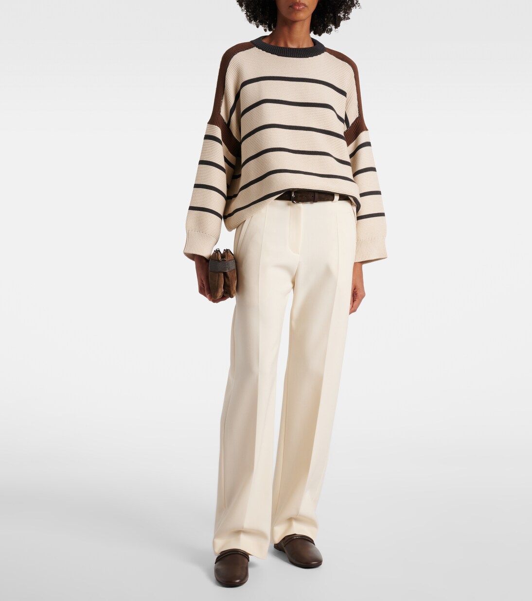 High-Rise Wide-Leg Jeans  | Brunello Cucinelli