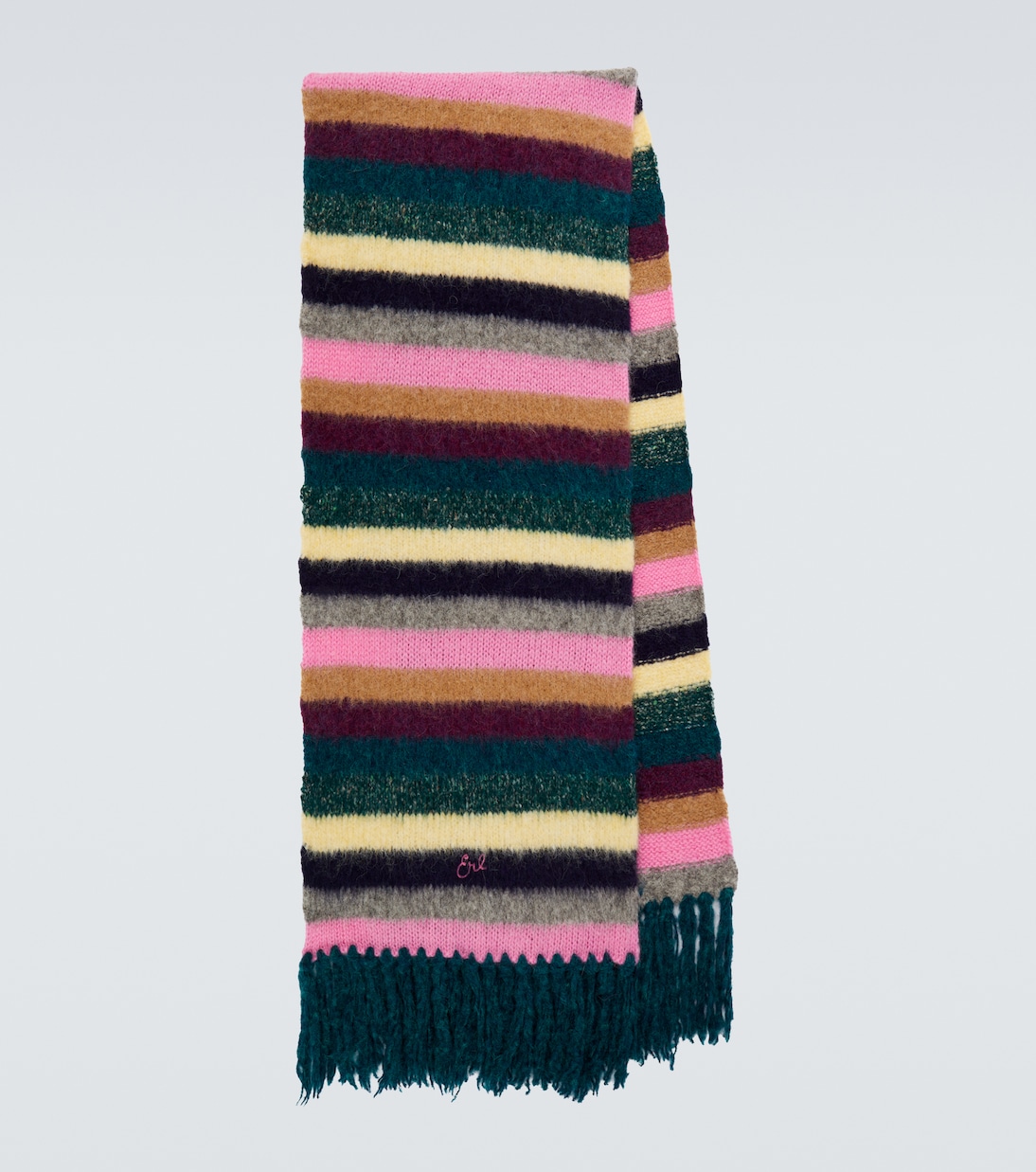 Striped alpaca wool and mohair-blend scarf | ERL
