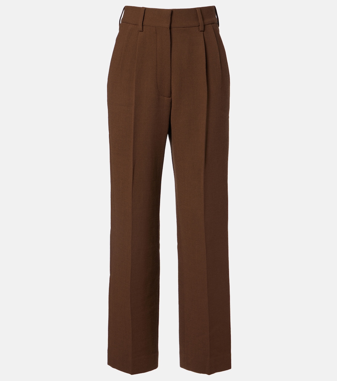 Fox high-rise virgin wool crêpe wide-leg pants | Blazé Milano