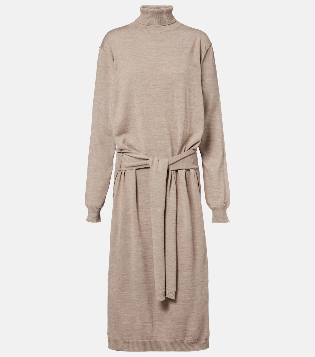 Trompe l'œil wool-blend midi dress | Lemaire