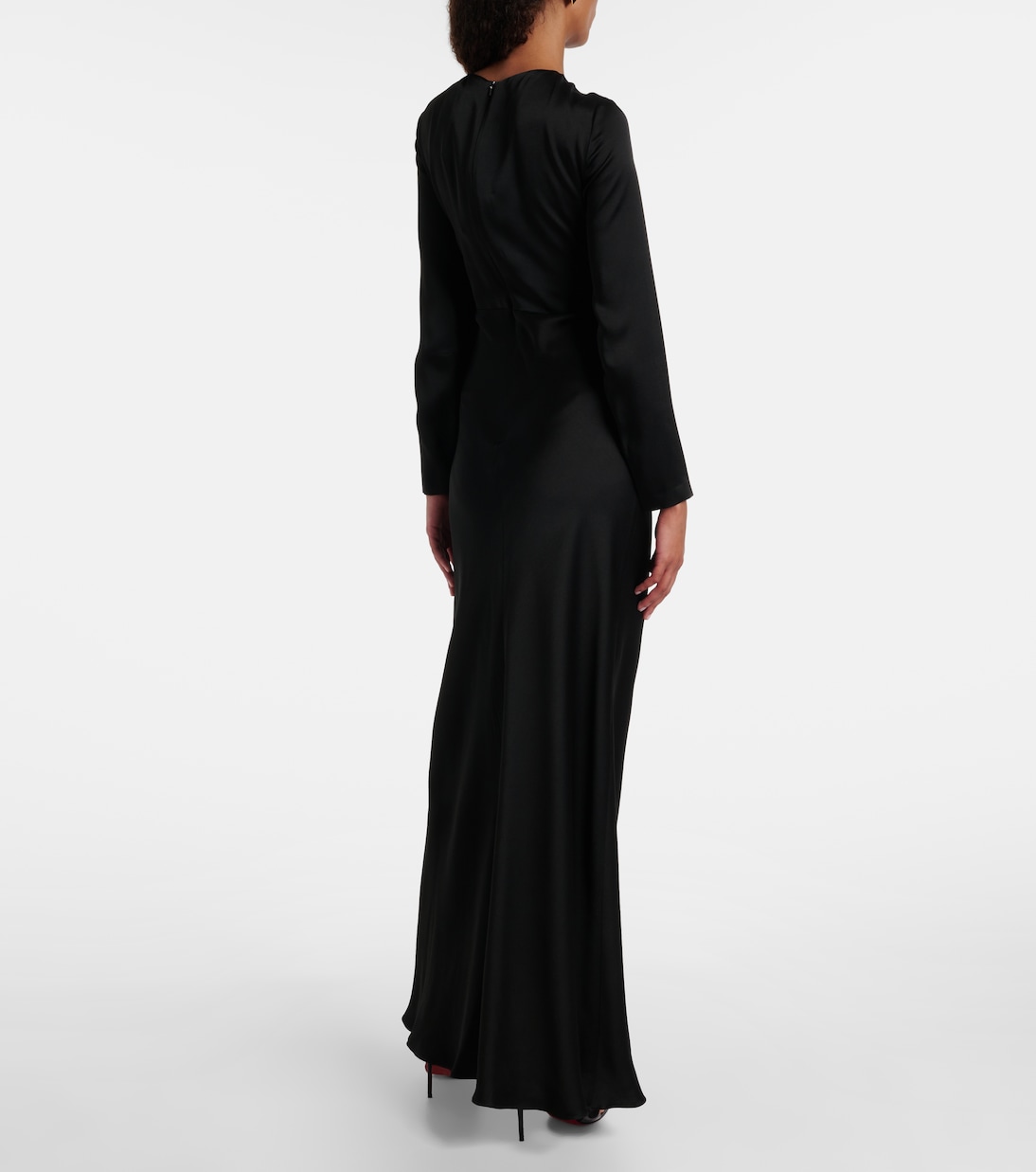 Vestido largo Bird de satén | Max Mara