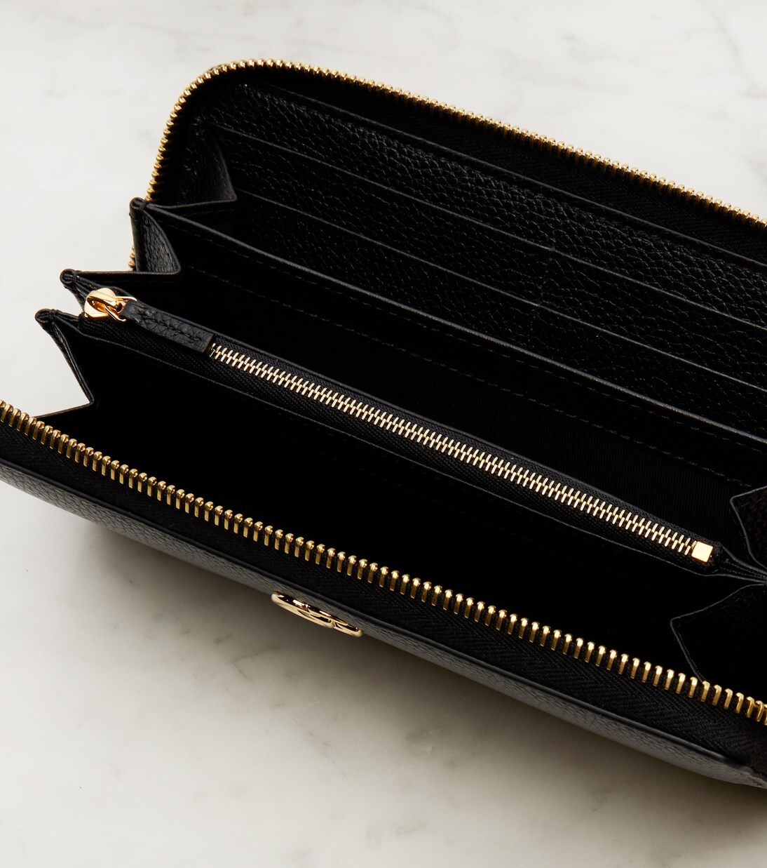 Portafoglio GG Marmont con pelle | Gucci