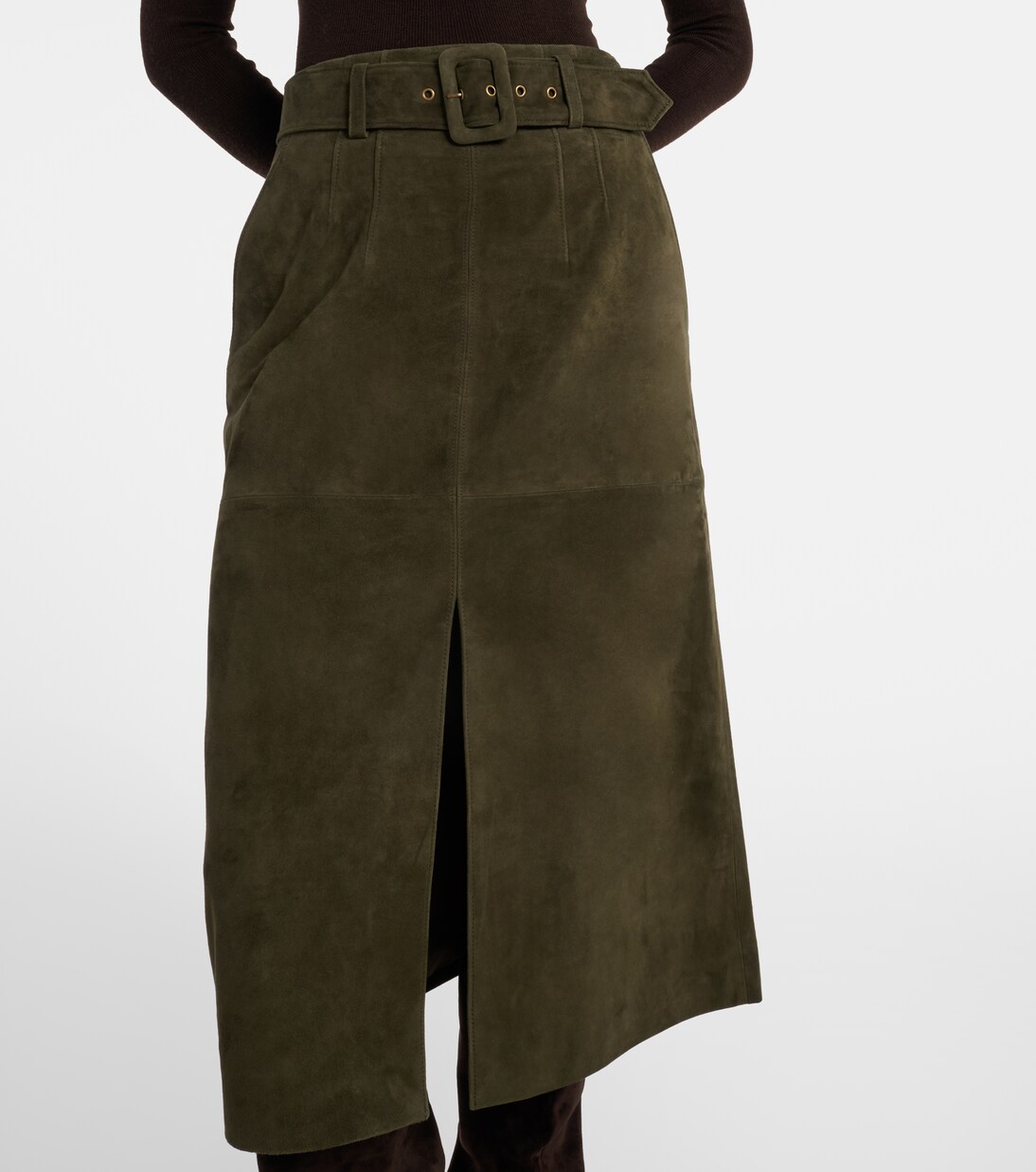 Midirock Alexie aus Veloursleder | Veronica Beard