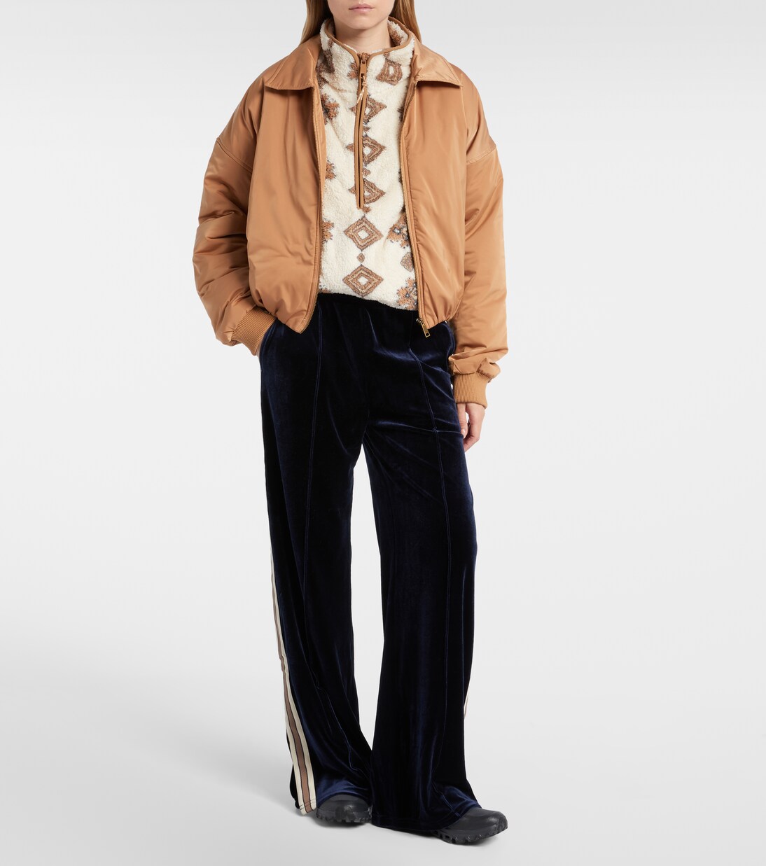 Harlow printed teddy jacket | The Upside