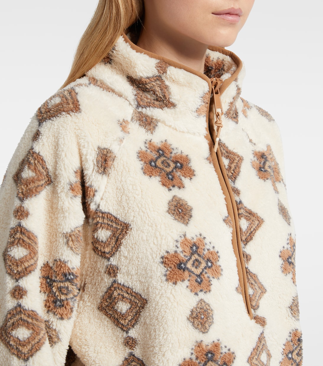 Harlow printed teddy jacket | The Upside