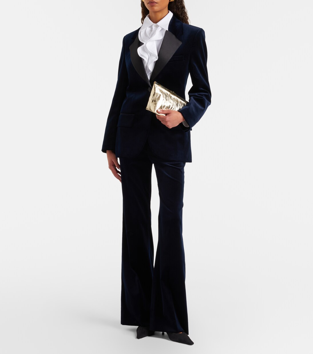 Ganache metallic leather clutch | Jimmy Choo