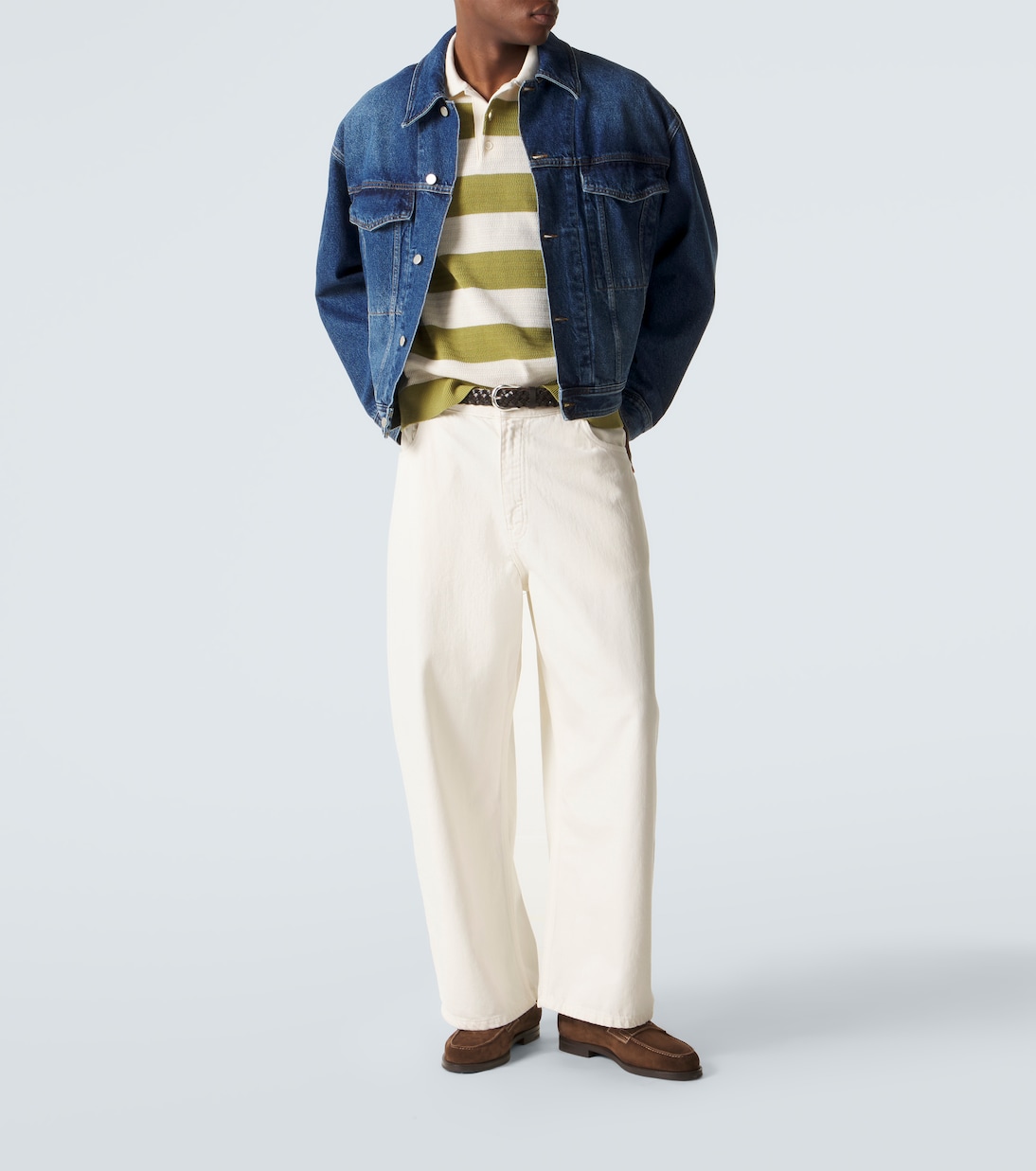 Ami de Cœur striped cotton polo shirt | Ami Paris