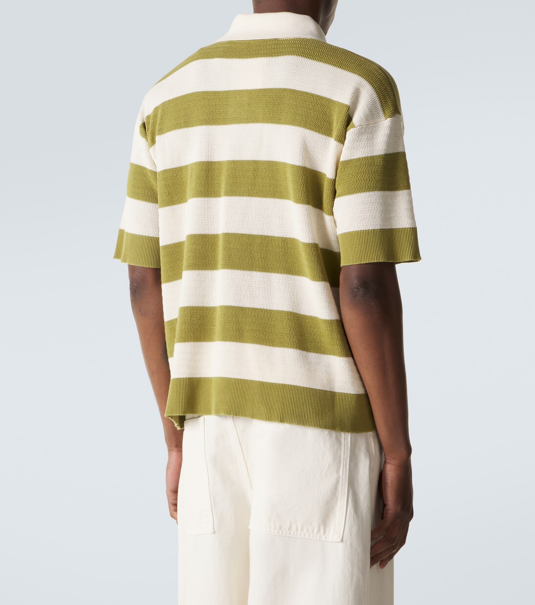 Ami de Cœur striped cotton polo shirt | Ami Paris