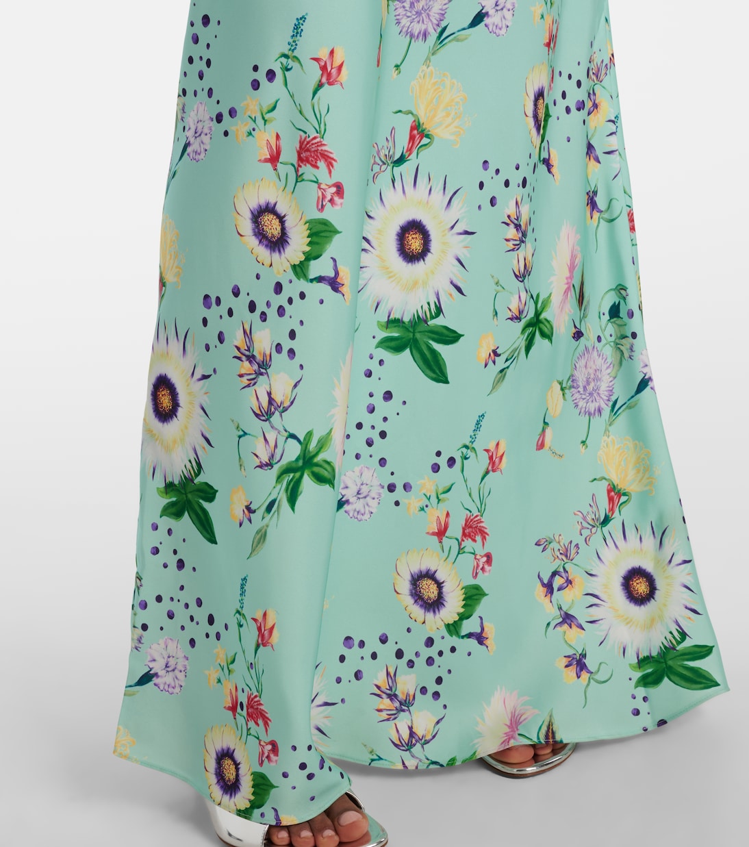 Chain-detail floral maxi dress | Rabanne