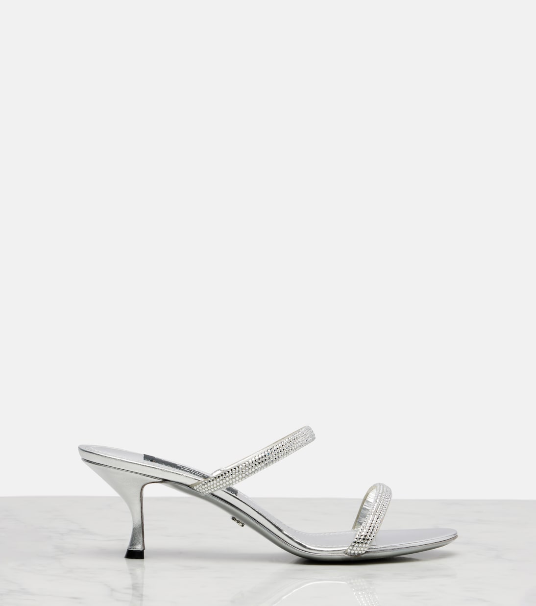 Sandalen 60 aus Satin mit Kristallen | Dolce&Gabbana