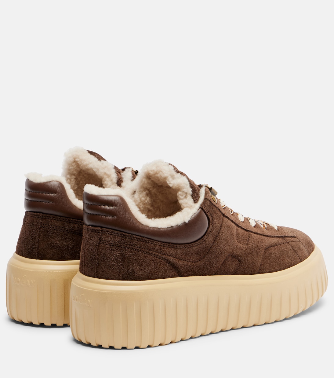 Plateau-Sneakers H-Stripes aus Veloursleder | Hogan