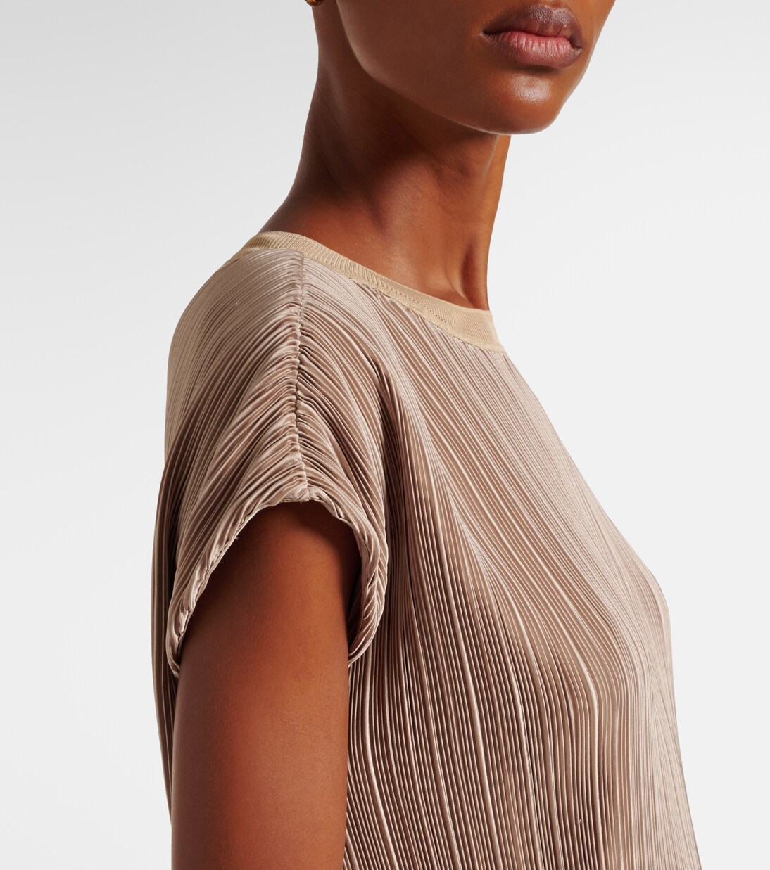 Cedre plissé satin top | Joseph