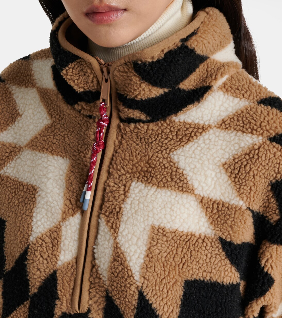 Harlow printed teddy jacket | The Upside