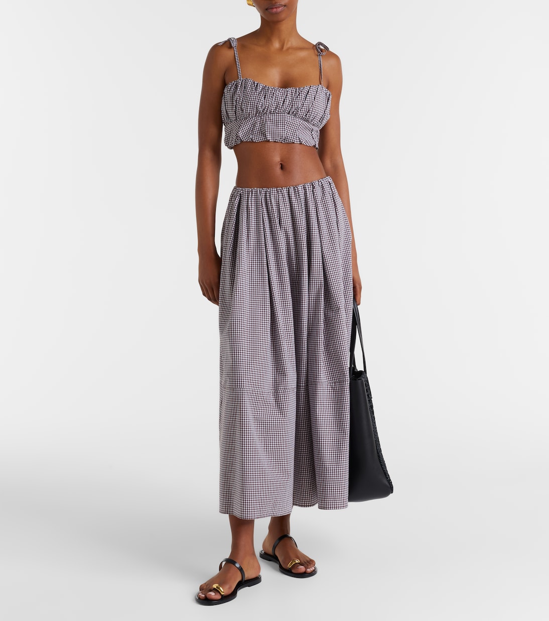 Pelea gingham cotton crop top | Faithfull