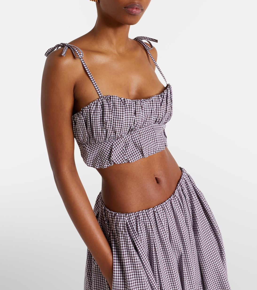 Pelea gingham cotton crop top | Faithfull