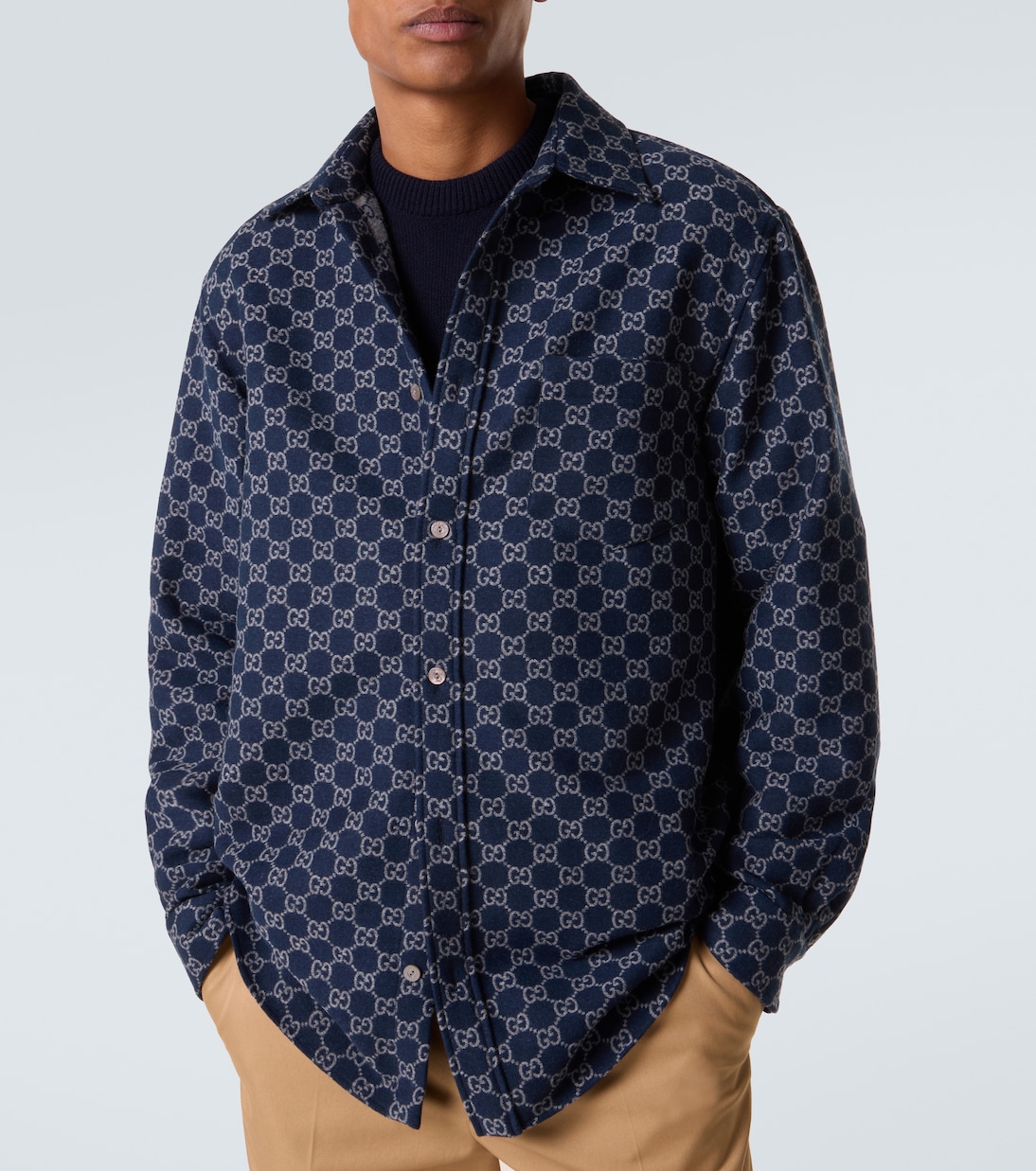 GG wool jacquard shirt | Gucci