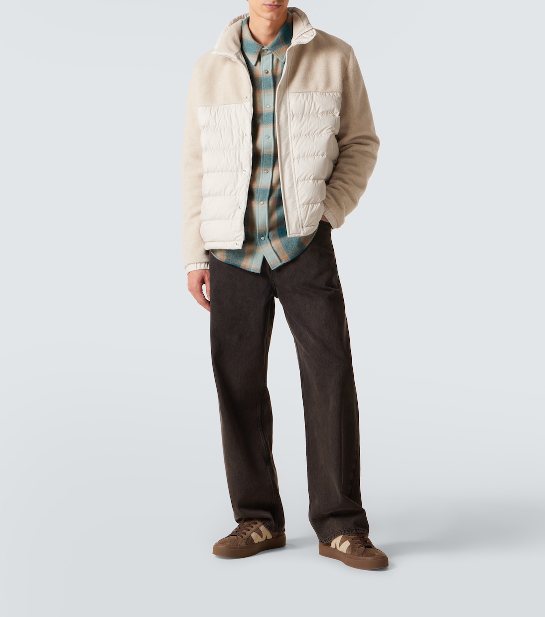 Mistral fleece-paneled down jacket | Moncler