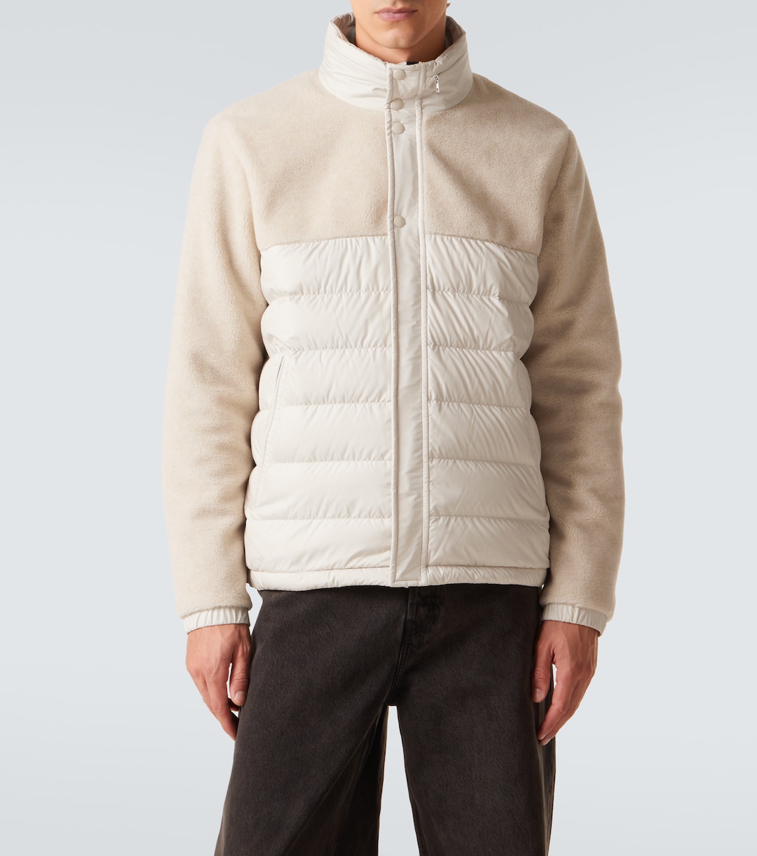 Mistral fleece-paneled down jacket | Moncler