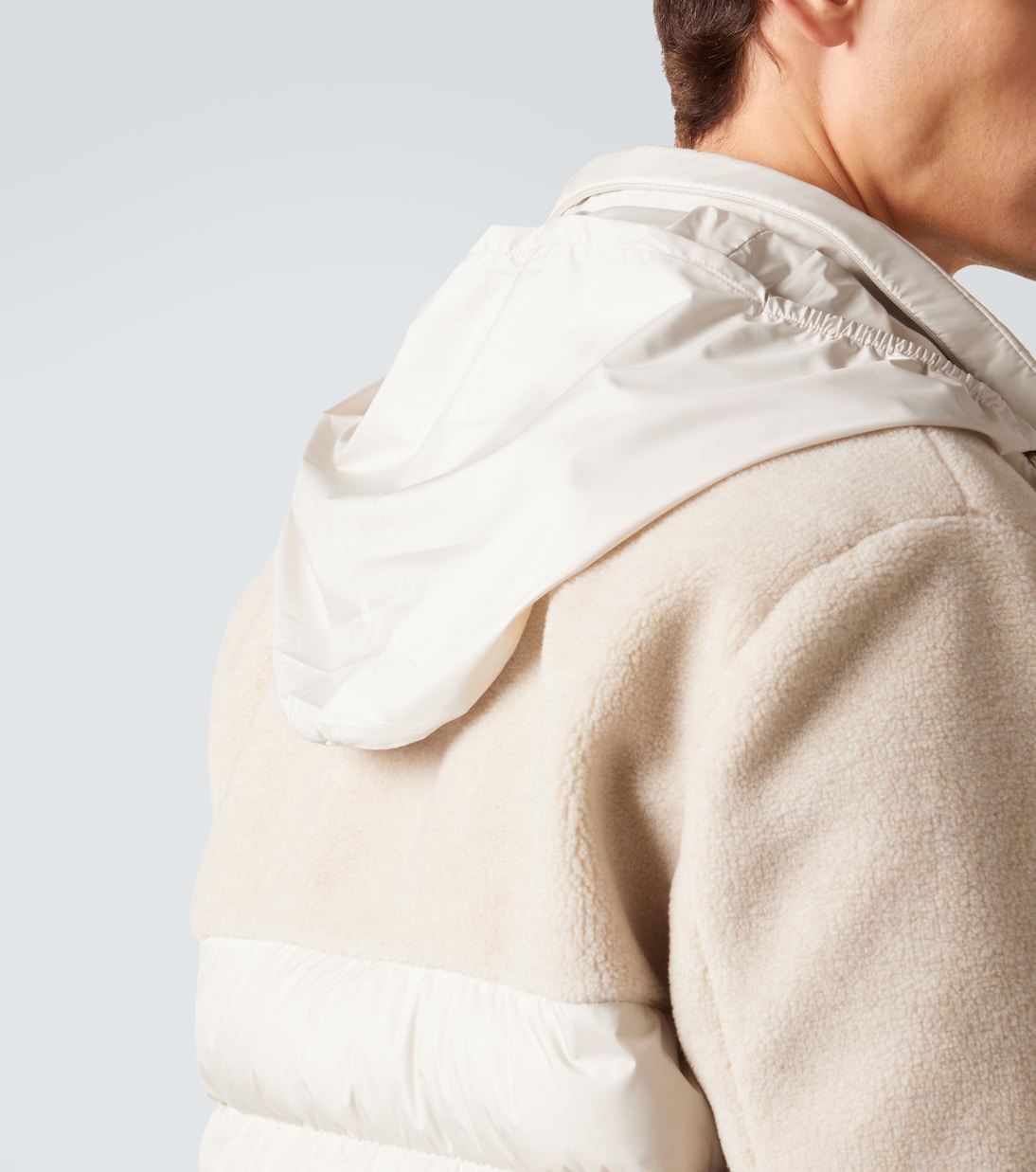 Mistral fleece-paneled down jacket | Moncler