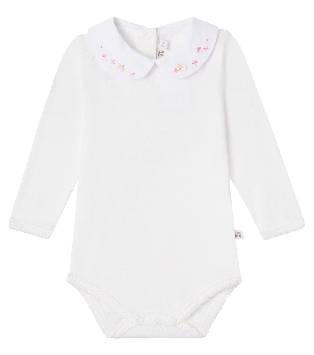 Baby Cygne embroidered cotton bodysuit | Bonpoint