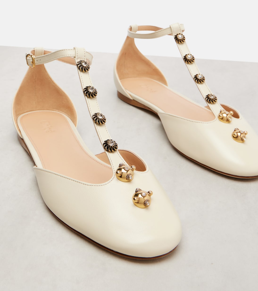 Celeste embellished leather flats | Chloé