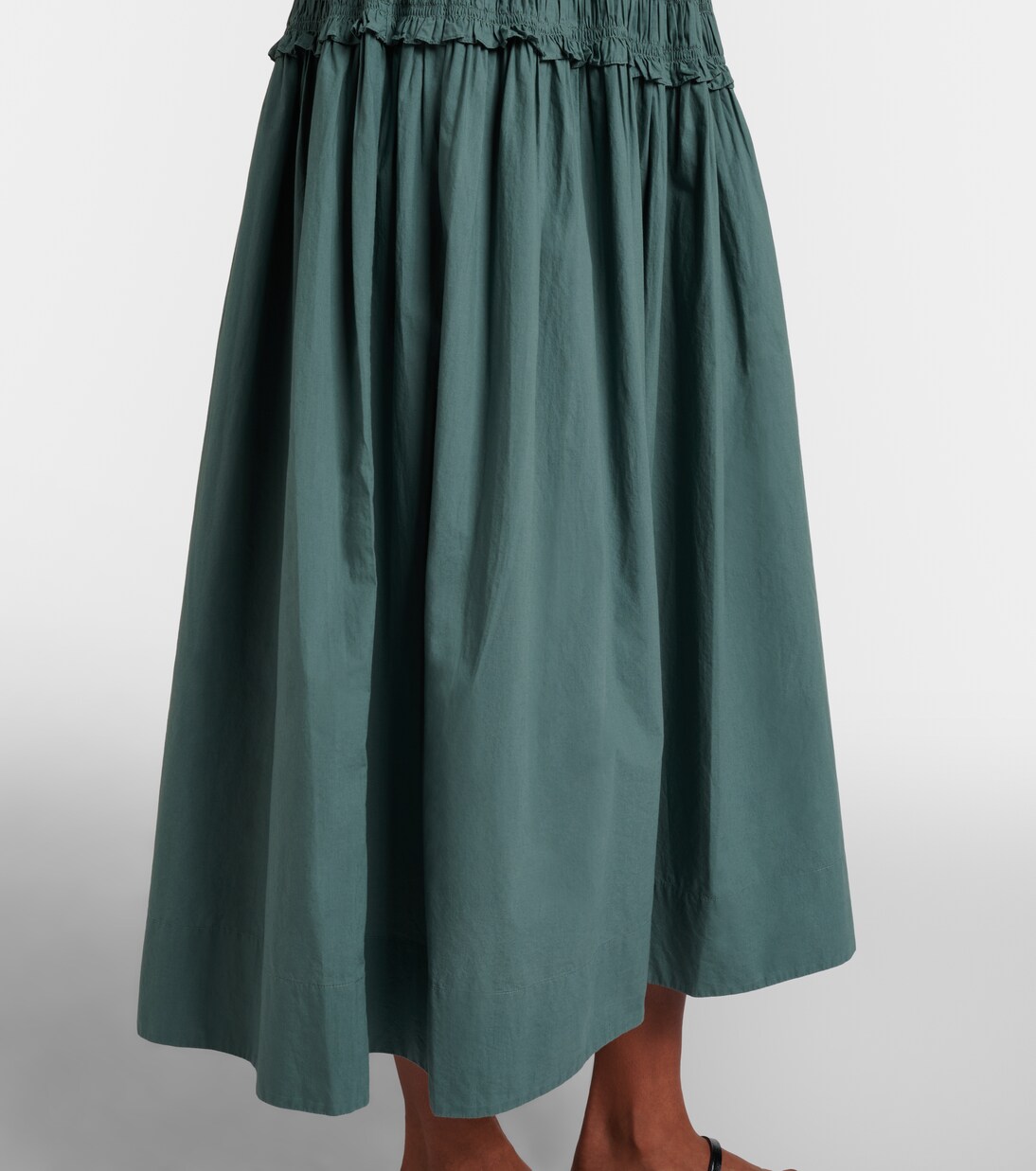 Robe midi Marianne en popeline de coton | Dôen