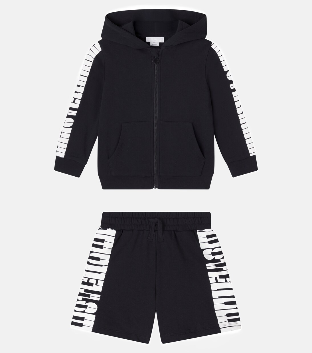 Printed cotton jersey hoodie and shorts set | Stella McCartney Kids