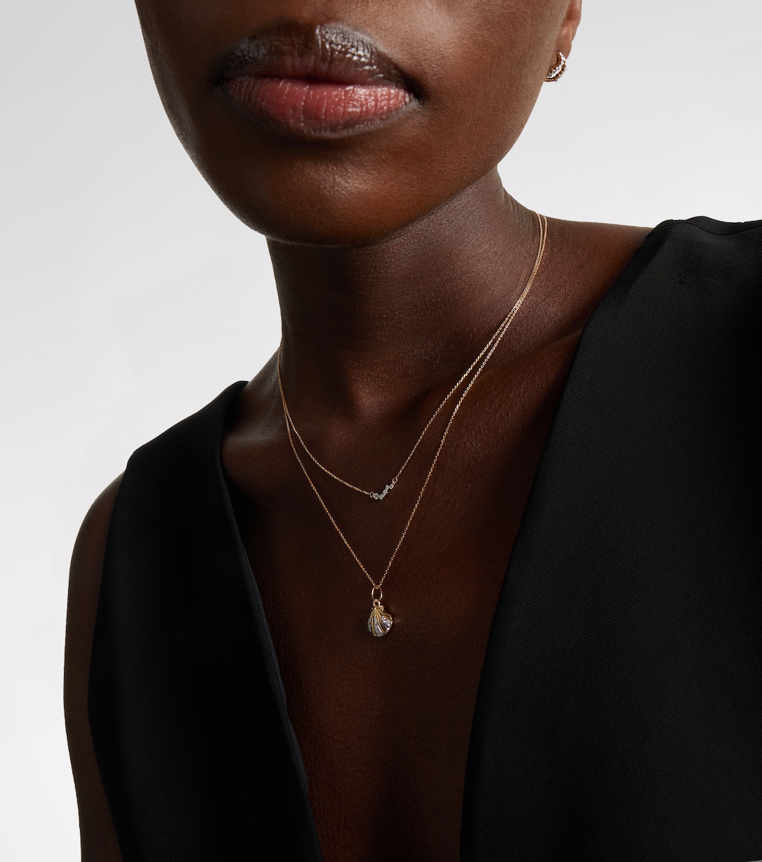 14kt gold (585/1000) necklace with diamonds | Mateo