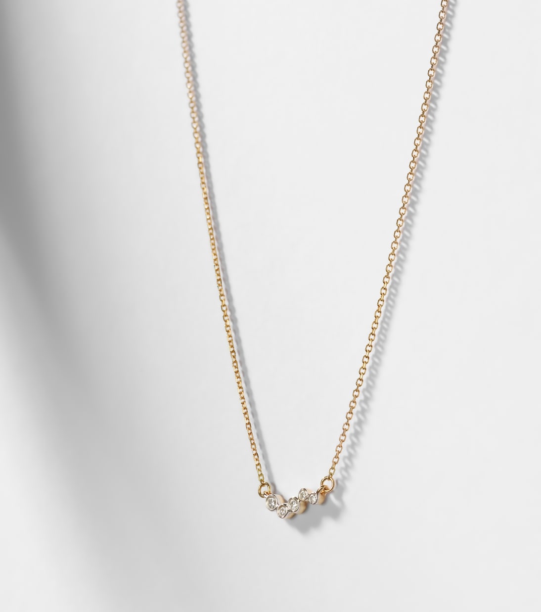 14kt gold (585/1000) necklace with diamonds | Mateo