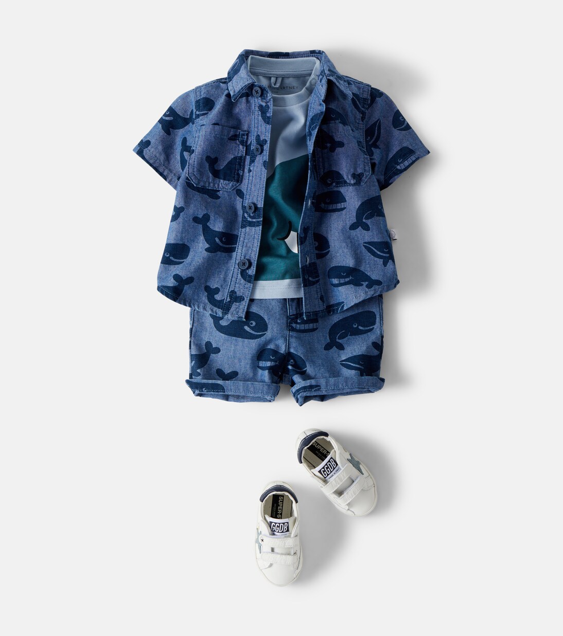 Baby Bedrucktes Jeanshemd | Stella McCartney Kids