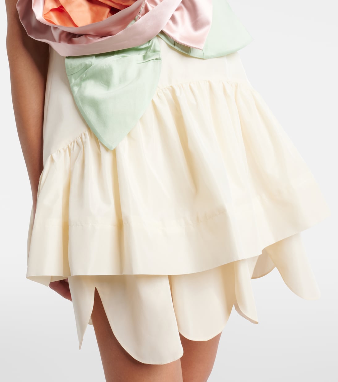 Top in taffetà con applicazioni floreali | Simone Rocha