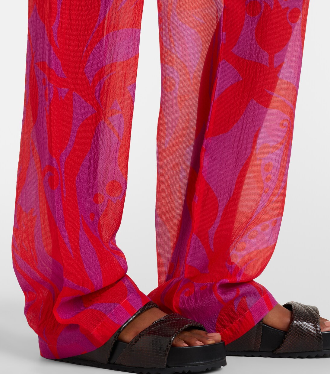 Pachas silk straight pants | Dries Van Noten