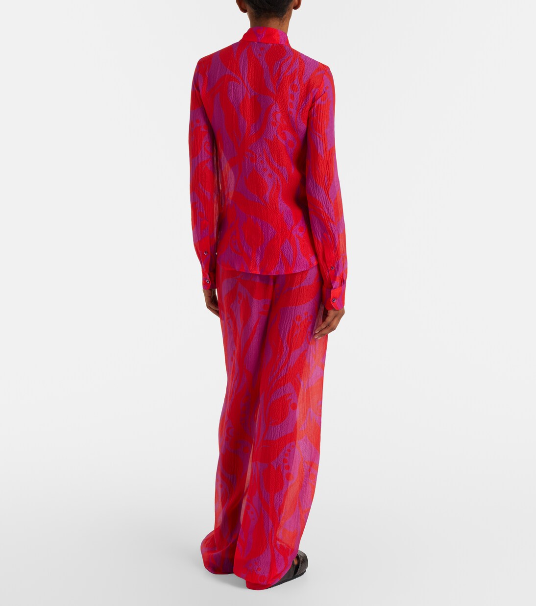 Pachas silk straight pants | Dries Van Noten