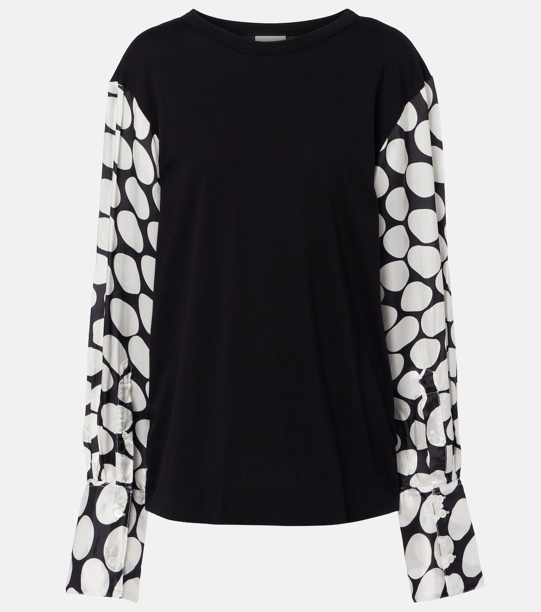 Polka-dot cotton-blend top | Dries Van Noten