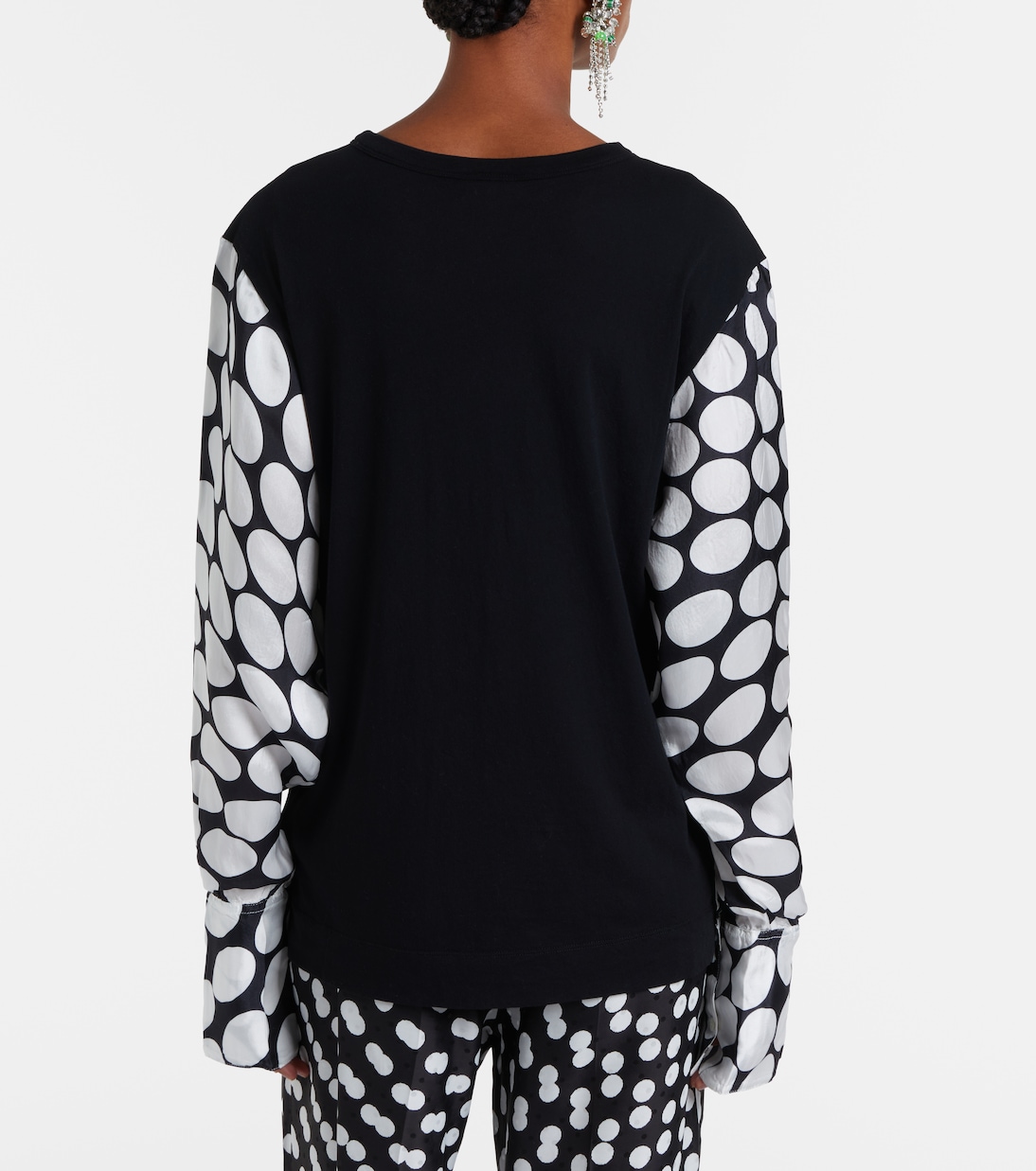 Polka-dot cotton-blend top | Dries Van Noten